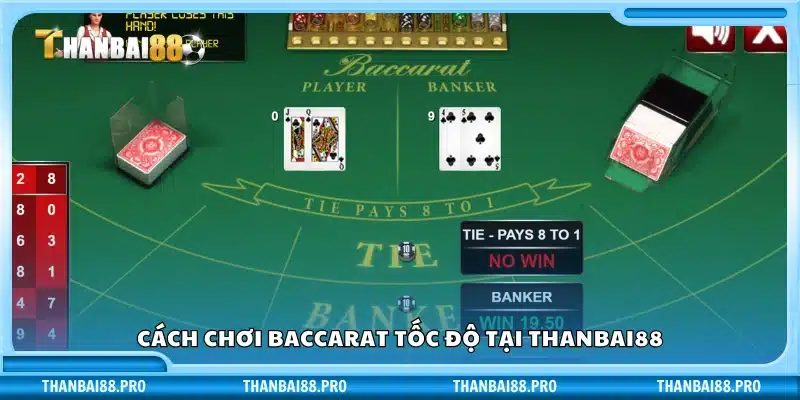 Hướng dẫn chi tiết cách chơi Baccarat tốc độ trên hệ thống Thanbai 88